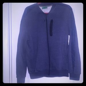 Dark blue zip up sweatshirt jacket